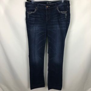 Silver Jeans Aiko Mid Slim Boot Size 16 Length 33